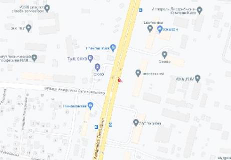 Video Billboard A in Kyiv, 3.86x5.12  Paladina akademika av., 46, (rozsirenna 640h480) - 410637 scheme