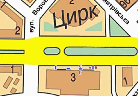 Citylight A in Kyiv Pobedy pl.  scheme