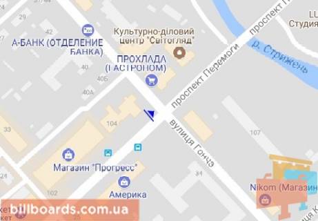Scrolller, Scroll A in Chernihiv, 2.32x3.14  Pobedy av., 104 - Goncaa st. - 148849 scheme