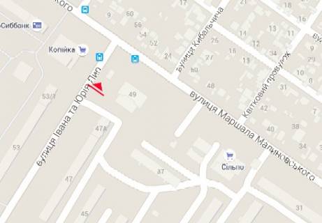 Billboard B in Odessa, 3x6  Ivana ta Uria Lip st. - Malinovs'kogo st., 47 scheme