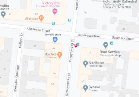 Citylight A in Odessa, 1.8x1.2  Ekaterininskaa st., 65 - Uspenskaa st. A scheme