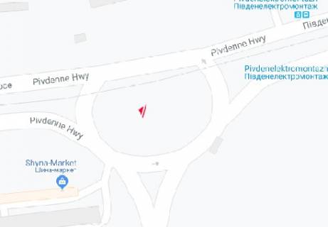 Billboard C in Zaporizhzhya Uznoe sosse - Sedova st.  scheme