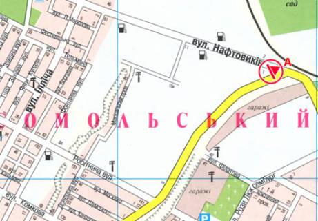 Billboard A in Kherson, 3x6  Naftovikiv st. - Admirala Makarova st. scheme