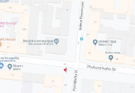 Citylight B in Odessa Zukovskogo st., 15 - Puskinskaa st. scheme