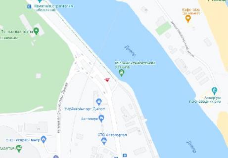 Video Billboard A in Dnipro (Dnipropetrovsk), 2.3x3.14  Naberezna Peremogi st., (rozsirenna 480h336) - 479105 scheme