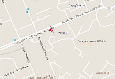 Billboard A in Kherson, 3x6  200-ricca Hersona prosp., 2b scheme