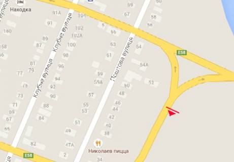 Billboard A in Mykolaiv, 3x6  Varvarivs'kij mist - v`izd, Veselinivs'ka st. scheme