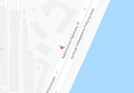 Billboard B in Kyiv, 3x6  Naberezno-Ribals'ka st. scheme