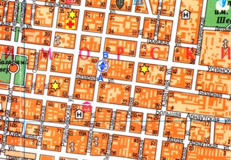 Citylight B in Odessa, 1.8x1.2  Puskinskaa st., 45 V scheme