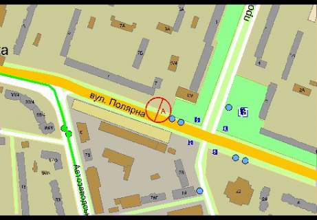 Prismatron, Prism A in Kyiv, 3x6  Polarnaa st., 7 ("ATB-Market", 100 m za perekrestkom s Rokossovskogo Marsala st., k Sevcenko Tarasa pl.) - 340603 scheme