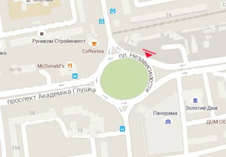Prismatron, Prism A in Odessa Nezavisimosti pl. - Akademika Glusko av. - 320092 scheme