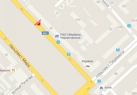 Backlight A in Chernihiv Miru prosp., 37 scheme