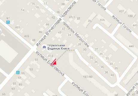 Billboard A in Cherkasy, 3x6  Blagovisna st. - Cornovola st. (Engel'sa st.) scheme