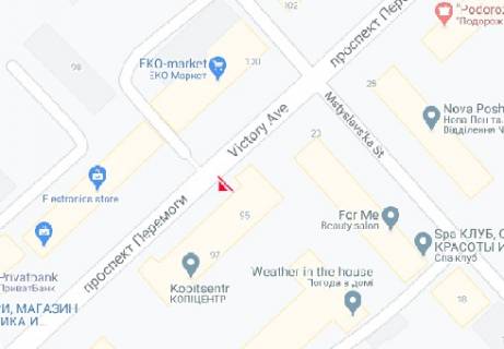 Backlight A in Chernihiv Peremogi prosp., 95 scheme