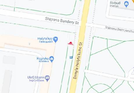 Prismatron, Prism A in Rivne, 3x6  Danila Galic'kogo st. - S.Banderi st. - 481178 scheme