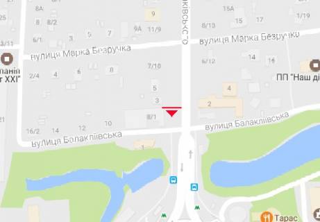 Billboard B in Kyiv, 3x6  Serbakivs'kogo Danila st. (Serbakova st.), 1/8 scheme