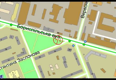 Prismatron, Prism A in Kyiv, 3x6  Borispol'skaa st. - Zaslonova st., 22 - 303326 scheme