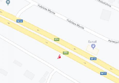 Billboard B in Vinnytsia Hmel'nickoe sosse, vyezd iz goroda scheme