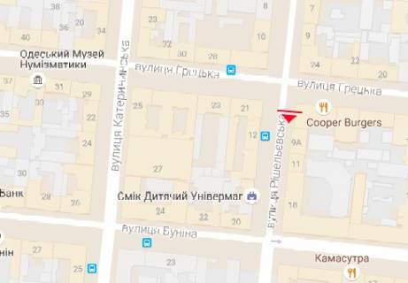 Citylight B in Odessa Risel'evskaa st., 9 - Greceskaa st. V1 scheme