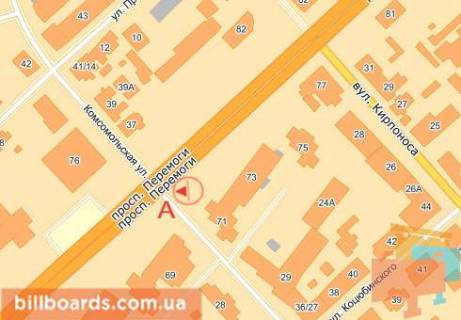 Scrolller, Scroll A in Chernihiv, 2.32x3.14  Pobedy st., 71 - Remeslennaa st. - 37367 scheme