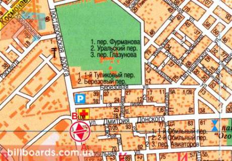 Billboard A in Odessa, 3x6  Lustdorfs'ka doroga, 65 scheme