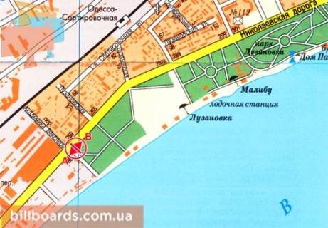 Billboard B in Odessa, 3x6  Mikolaivs'ka doroga, 257 scheme