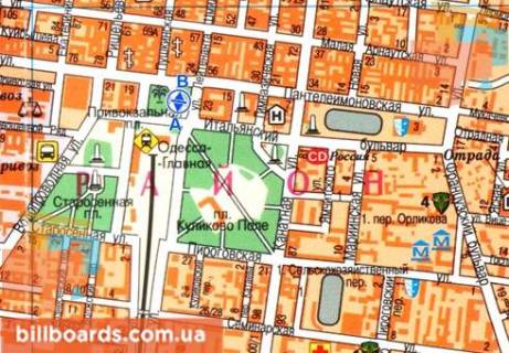 Citylight A in Odessa, 1.8x1.2  Privokzal'naa pl., allea No1 A scheme