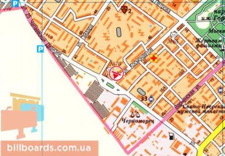 Billboard B in Odessa, 3x6  Kosmonavtiv st., 64 scheme