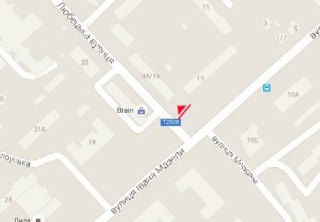 Billboard B in Chernihiv, 3x6  Ivana Mazepi st. (Sorsa st.), 13 - Lubec'ka st. scheme