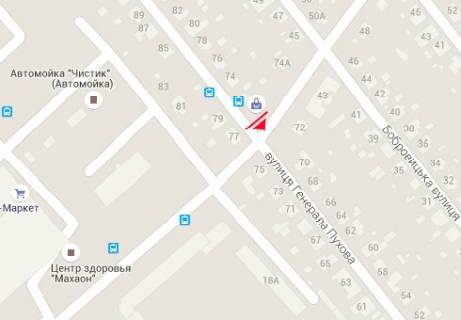 Billboard A in Chernihiv, 3x6  Vsihsvats'ka st. - Puhova Generala st., 74 scheme