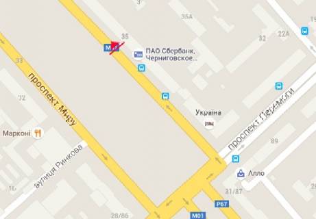 Backlight B in Chernihiv Miru prosp., 37 scheme