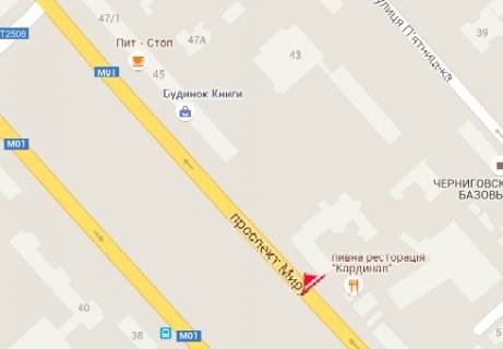 Backlight B in Chernihiv Miru prosp., 41 scheme