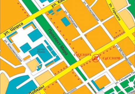 Backlight B in Chernihiv Peremogi prosp., 91/20 scheme