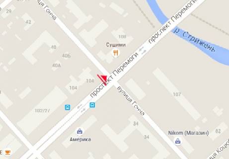 Backlight A in Chernihiv Peremogi prosp., 104 - Gor'kogo st. scheme