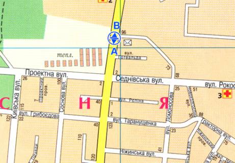 Backlight A in Chernihiv 1-go Travna st., 157 scheme