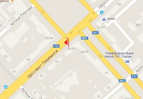 Citylight B in Chernihiv Pobedy av., 85 scheme