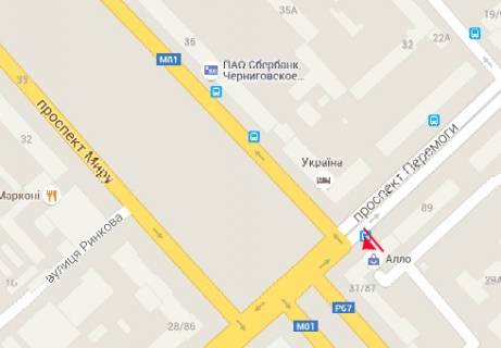 Scrolller, Scroll A in Chernihiv, 2.32x3.14  Pobedy av., 89 - 110139 scheme