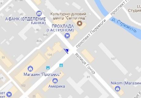 Scrolller, Scroll A in Chernihiv, 2.32x3.14  Pobedy av., 104 - Goncaa st. - 148850 scheme