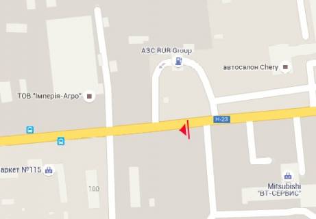 Billboard A in Kropyvnytskyi (Kirovograd), 3x6  Generala Rodimceva st., 123 scheme