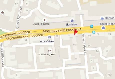 Backlight B in Kharkiv Geroiv Harkova prosp. (Moskovs'kij prosp.), 64a scheme