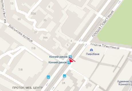 Backlight B in Kharkiv Molocna st. (Kirova (Cervonozavods'kij r-n) st.) - Vijs'kova st. scheme