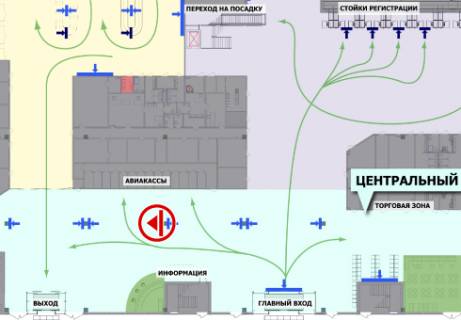 Non-Standard A in Kyiv, 3x1.5  Central'nyj holl, 1 etaz (Terminal A) scheme
