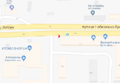 Backlight B in Kyiv Naberezno-Lugova st., 11 - Urkivs'ka st. scheme