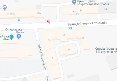 Cityscroll B in Kyiv, 1.86x1.27   Secevyh Strel'cov st., 28a (Artema st.) scheme