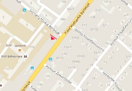 Billboard B in Khmelnitsky, 3x6  Kam`anec'ka st. - Instituts'ka st. scheme