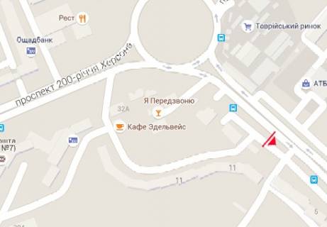 Billboard B in Kherson, 3x6  Kahovs'ka st. - 49 Gvardijs'koi Divizii st. scheme