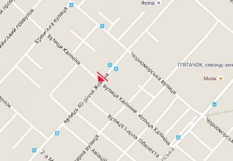 Billboard B in Kherson, 3x6  Universitets'ka st. - Cornomors'ka st. scheme