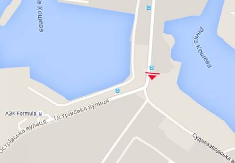 Billboard A in Kherson, 3x6  Ostrovskaa st. - Sudnozavodskaa st.   scheme