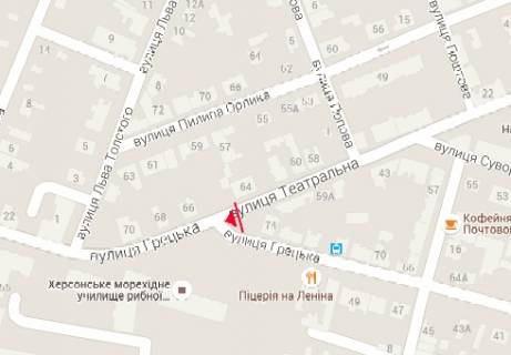 Prismatron, Prism A in Kherson, 3x6  Teatral'na st.(Gor'kogo st.) - Grec'ka st.(Lenina st.) - 14214 scheme