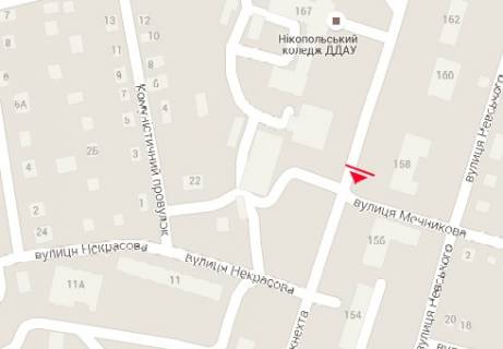 Billboard B in Nikopol Karla Libknehta st., 163 scheme